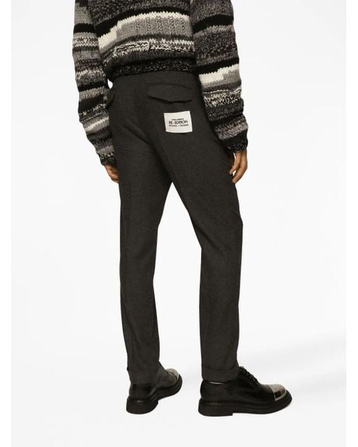 Dolce & Gabbana Gray Tailored Trousers for men