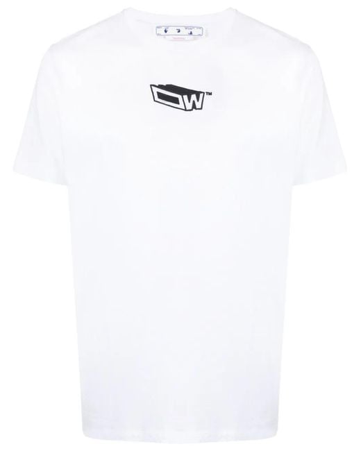 Off-White c/o Virgil Abloh Off-white Graffiti Zine Print Slim T-shirt White/black for men