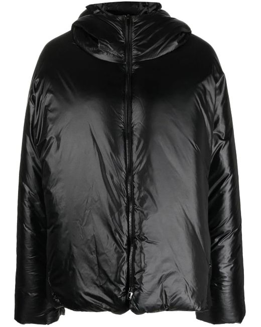 Sherpa Black Shuoy Hooded Puffer Jacket