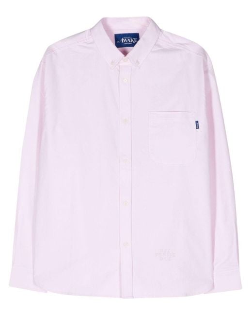 AWAKE NY Pink Logo-embroidered Piqué Shirt for men