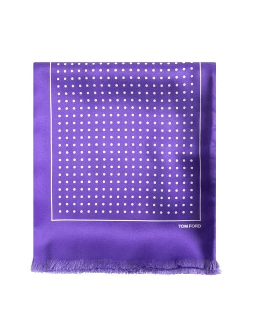 Sciarpa A Pois di Tom Ford in Purple da Uomo