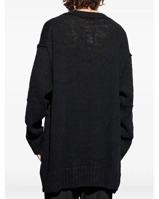 Maglione Con Taschino di Yohji Yamamoto in Black da Uomo