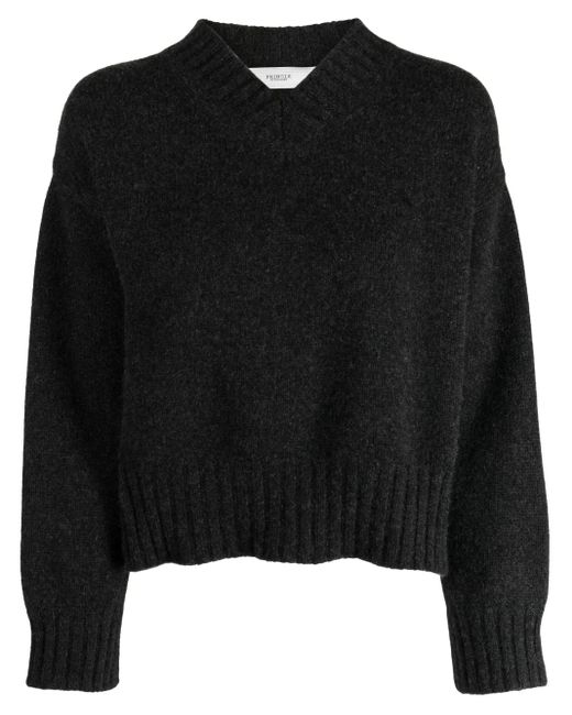 Pringle of Scotland Black V-Neck Cashmere Jumper