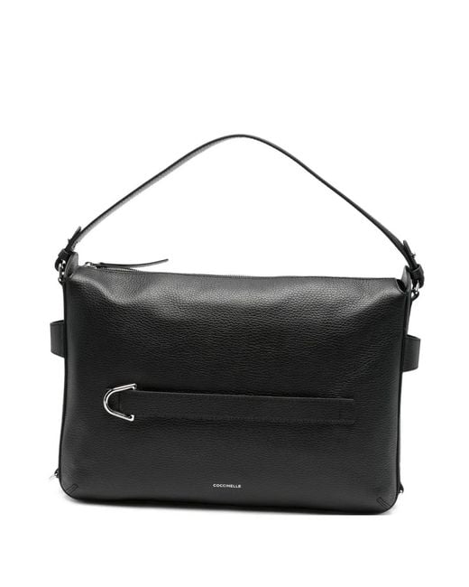 Coccinelle Black Sac Cabas En Cuir Grainé