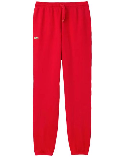 Lacoste Red Fleece Track Pants for men