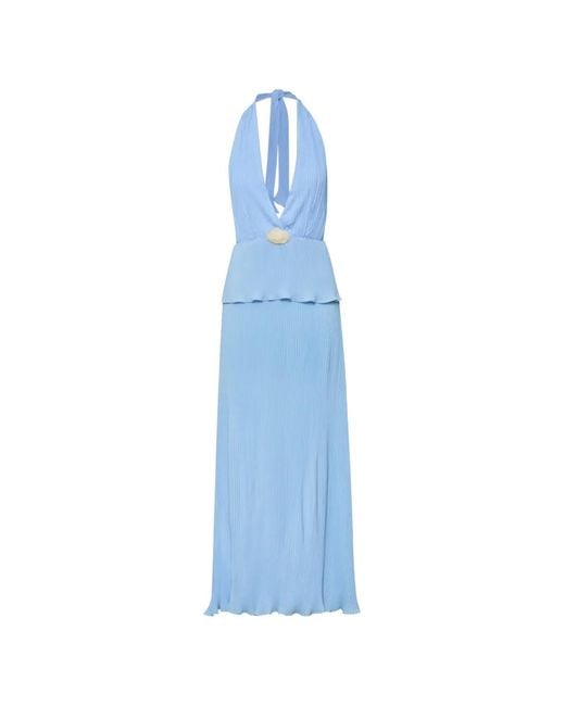 Baobab Blue Merida V-Neck Maxi Dress
