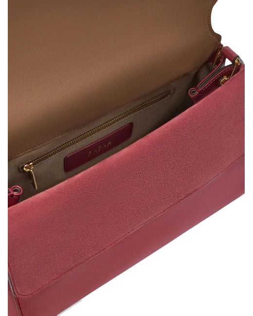 Furla レザーショルダーバッグ Purple