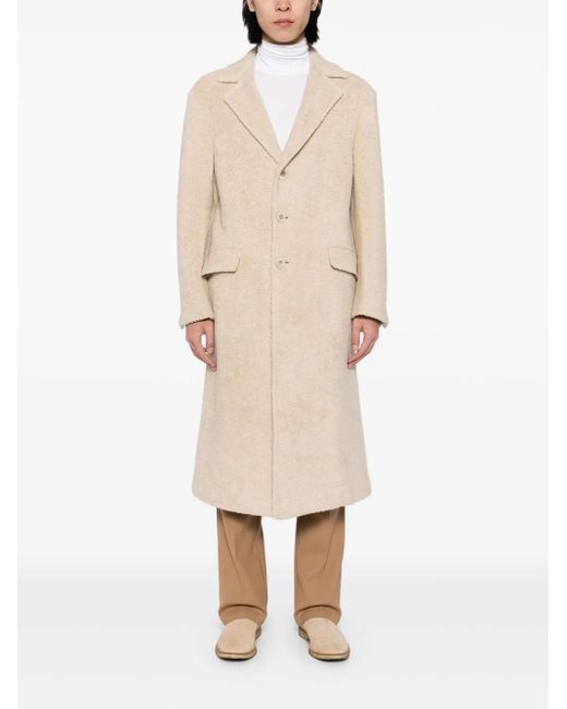 Kiton Natural Single-Breasted Coat for men
