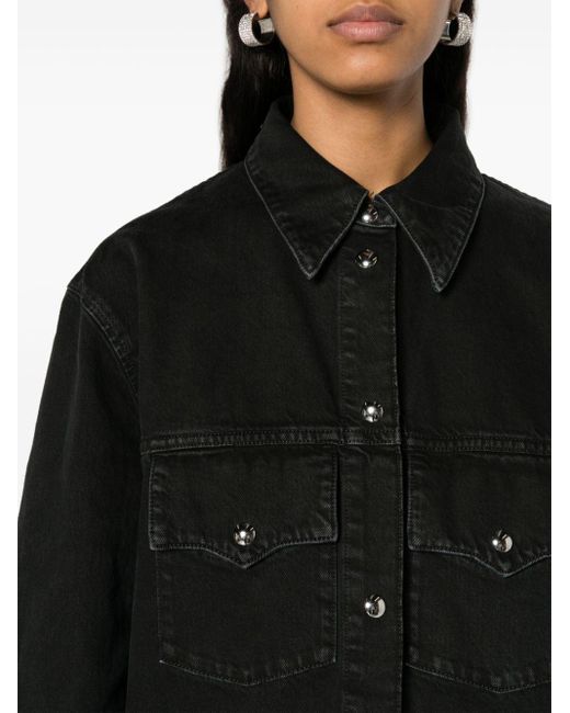 Camisa vaquera Jinn de manga larga Khaite de color Black