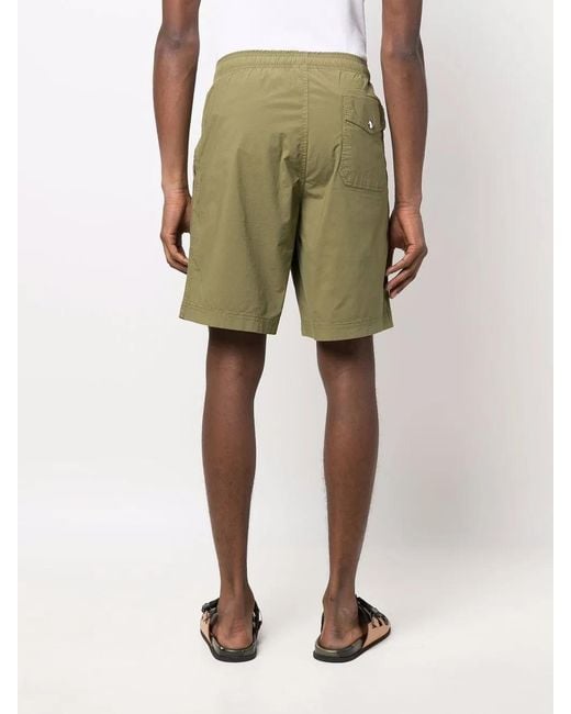 Woolrich Green Straight-Leg Track Shorts for men