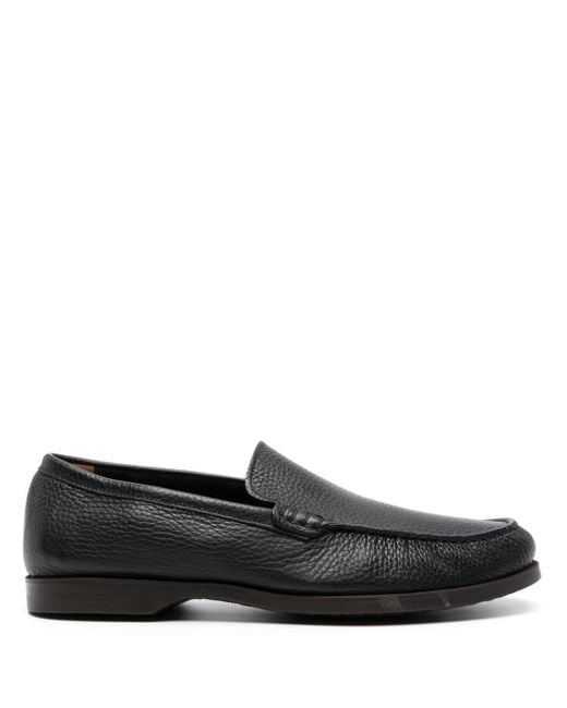 Fratelli Rossetti Black Slip-on Leather Loafers for men