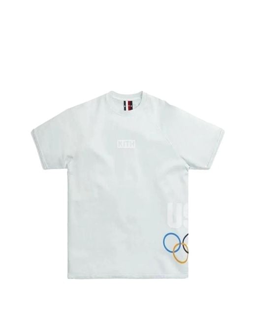 Kith Blue Team Usa 5 Rings Howard Crew-Neck T-Shirt for men