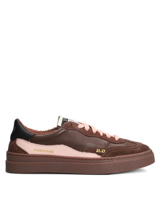 Sneakers Con Inserti di Stkn in Brown