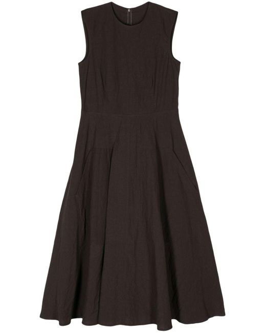 Sofie D'Hoore Dart Lic Gekreukte Midi-jurk in het Black