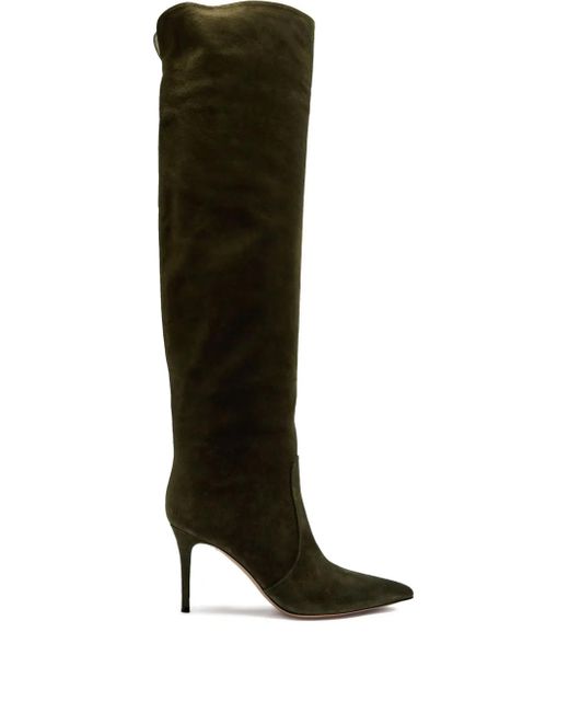 Gianvito Rossi 90 Mm Hansen Suède Overknee Laarzen in het Black