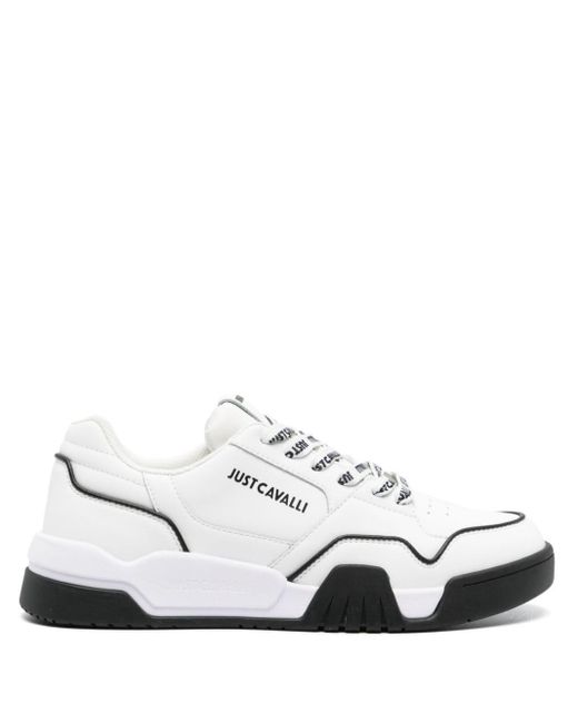 Just Cavalli White Logo-embossed Chunky Sneakers for men
