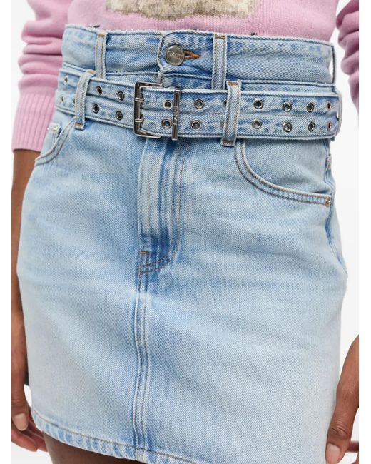 Ganni Denim Rok in het Blue