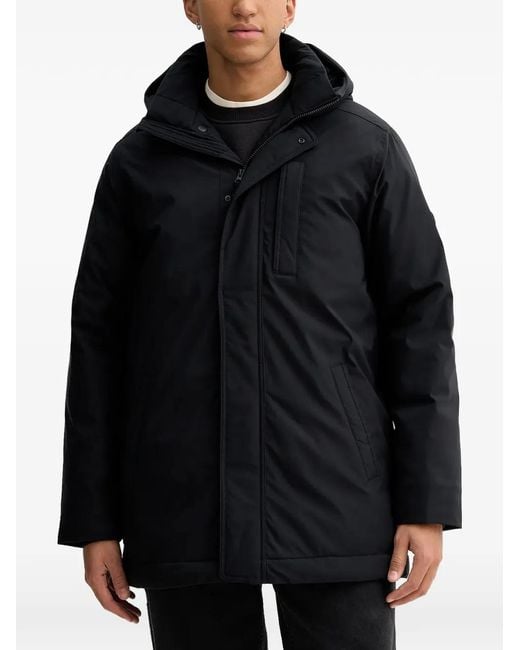 Hollister Black Hooded Pocket Jacket for men