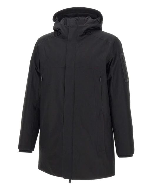 Boss Blue Hexatech Drawstring Hooded Coat for men