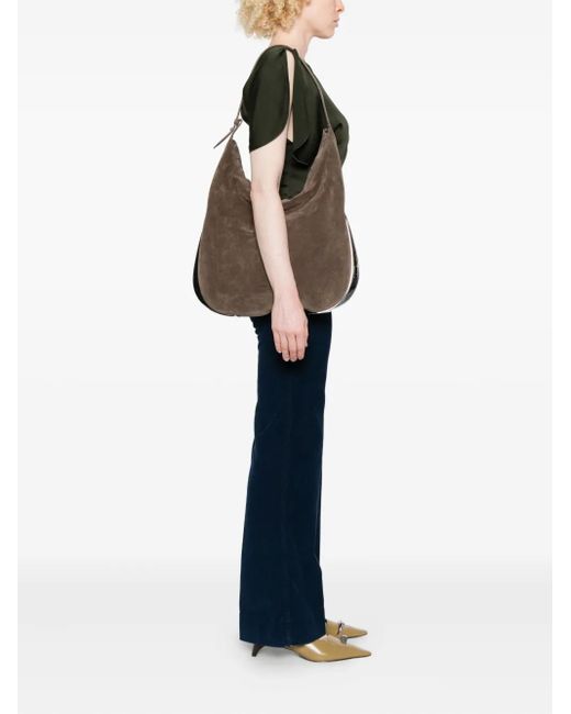 Benedetta Bruzziches Brown Suede Shoulder Bag