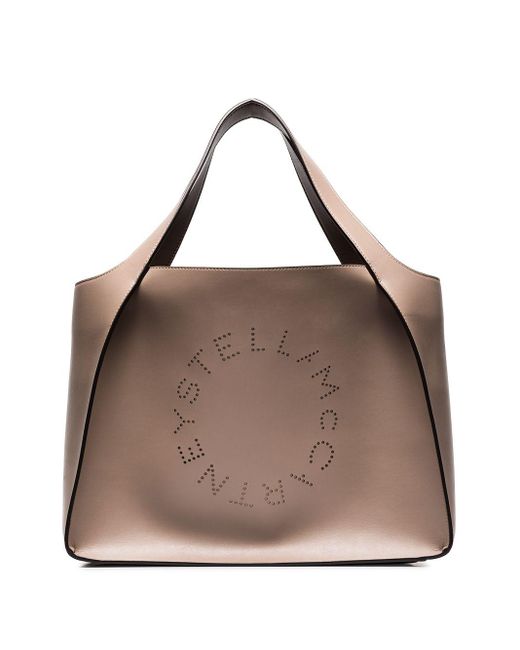 Stella McCartney Eco Draagtas Met Logo in het Brown