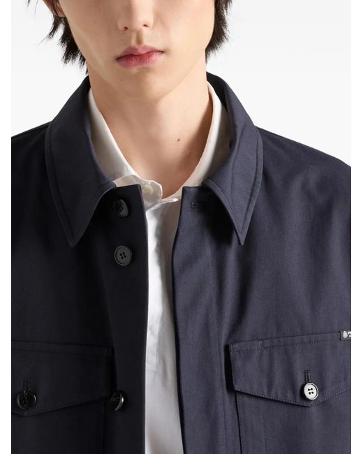 Prada Blue Technical Fabric Jacket for men