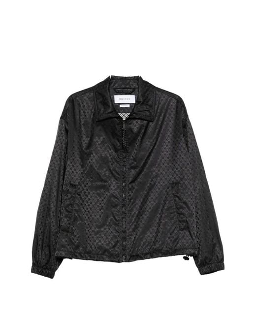 McQueen Black Skull-Jacquard Jacket for men