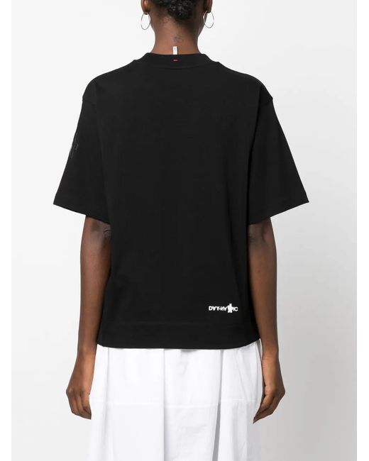 Moncler Black Mountain Logo-Print Cotton T-Shirt