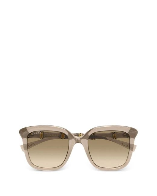 Gucci Natural Square-Frame Sunglasses