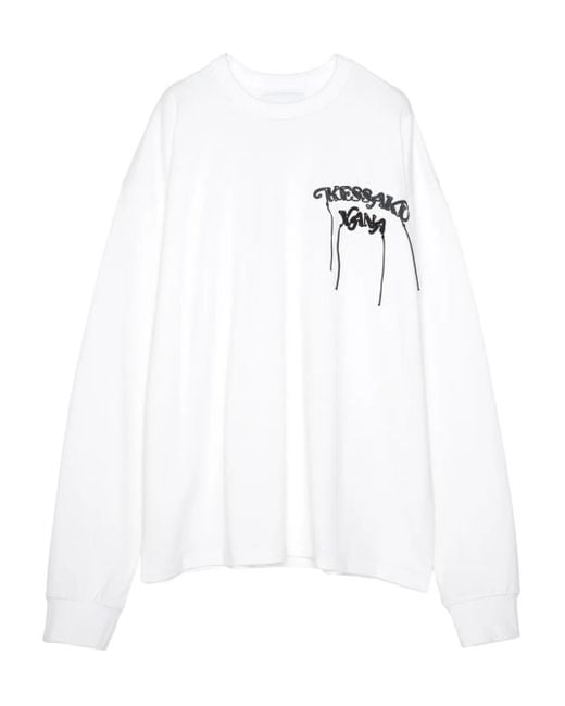 Yoshio Kubo White Slogan-Print T-Shirt