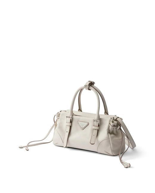 Prada Natural Bonnie Small Leather Bag