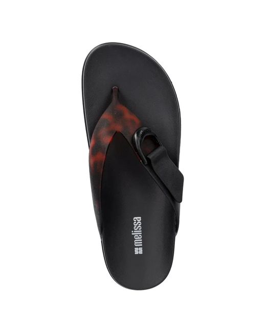 Melissa White Tortoiseshell-Effect Flip-Flops