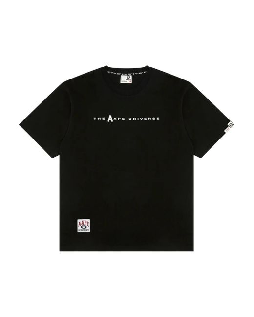 Aape By A Bathing Ape Black Logo T-Shirt for men