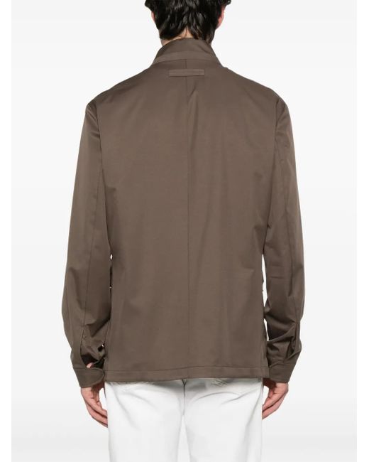 Zegna Brown Water-Repellent Jacket for men