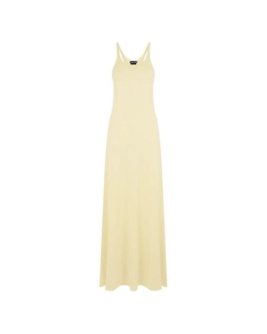 Tom Ford White Virgin Wool Maxi Dress