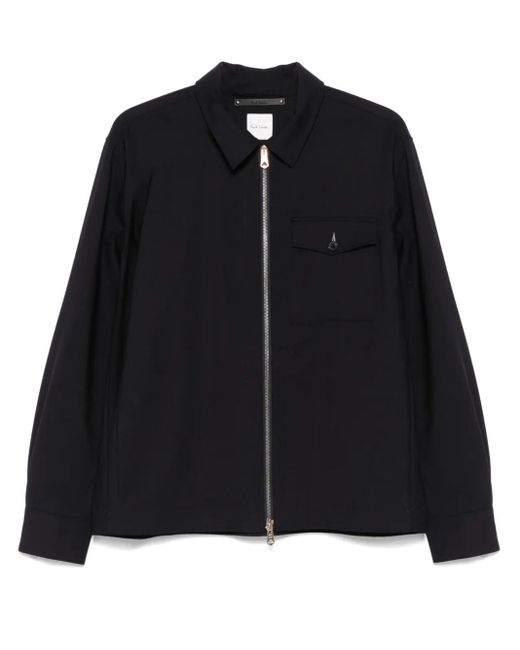 メンズ Paul Smith ジップアップ シャツジャケット Black