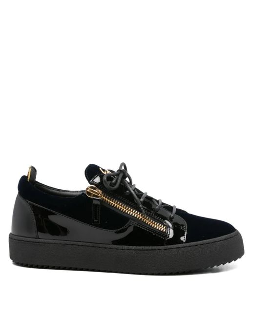 Giuseppe Zanotti Black Frankie Zip-Detail Sneakers for men