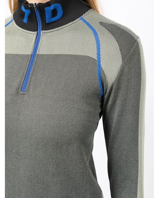 7 DAYS ACTIVE Gray Half-Zip Funnel Neck Top