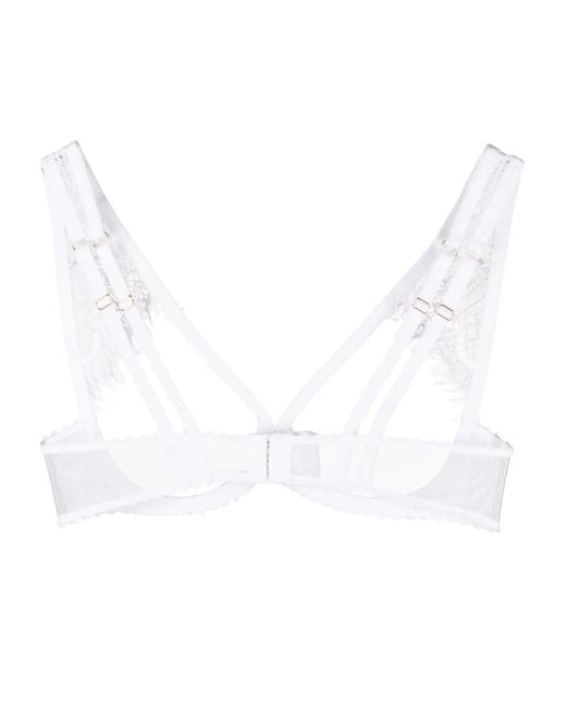 Maison Close White Accroche Coeur Cut-Out Detail Bra
