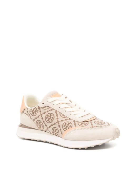 Tory Burch Natural T-Monogram Destiny Trainers