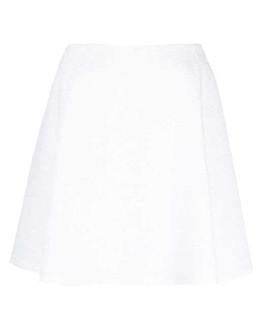 Genny White High-waist A-line Skirt