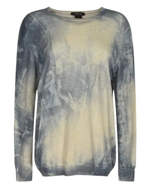 Avant Toi Trui Met Tie-Dye Print in het Blue voor heren