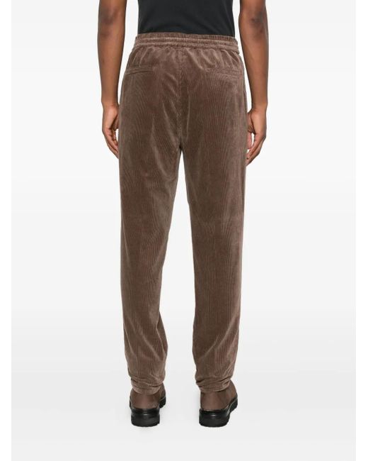 Brunello Cucinelli Brown Drawstring Corduroy Trousers for men