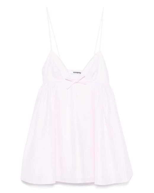 Robe Courte À Détail De Nœud Vivetta en coloris Pink