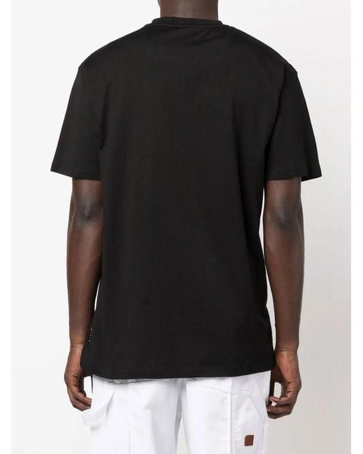 Philipp Plein Black Skull-Print Detail T-Shirt for men