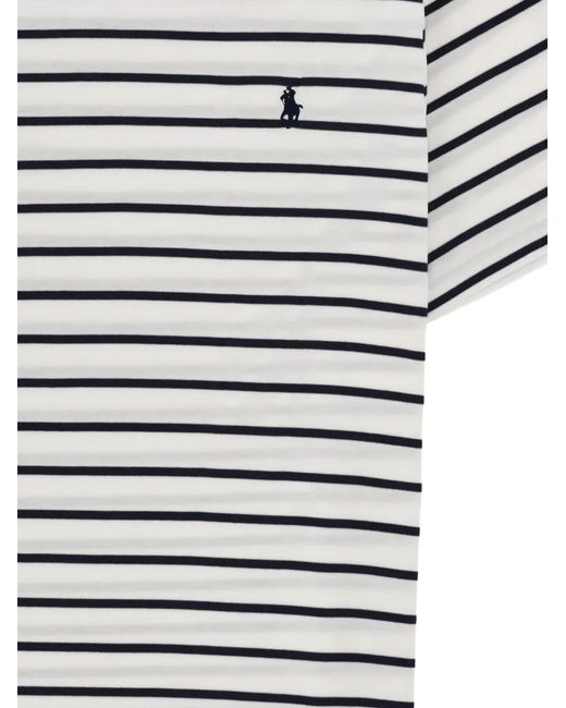 Polo Ralph Lauren White Striped Logo T-Shirt for men