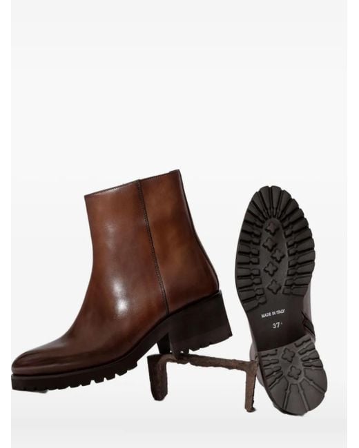 SOMMET Brown Zip-Fastening Boots