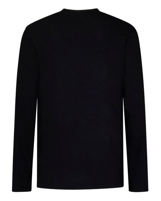 T-Shirt A Maniche Lunghe di James Perse in Black da Uomo