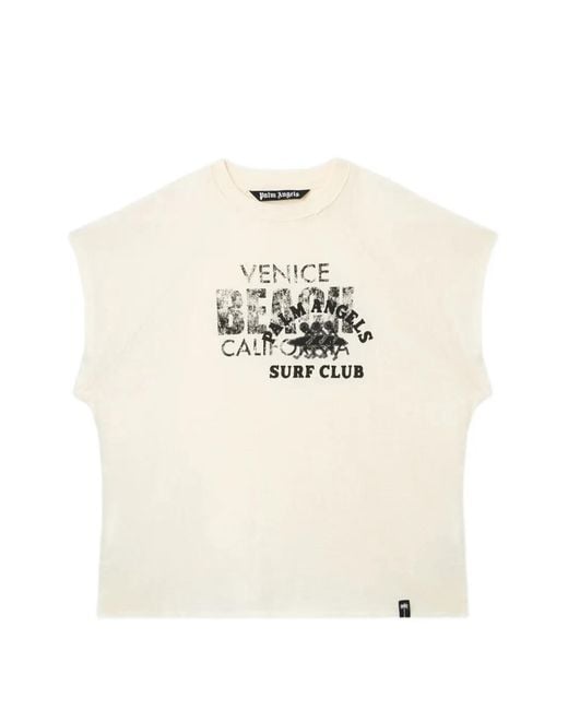 Palm Angels Natural Surf Club Regular T-Shirt for men