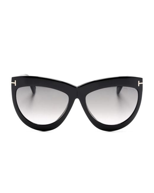 Tom Ford Black Doris Oversize-Frame Sunglasses